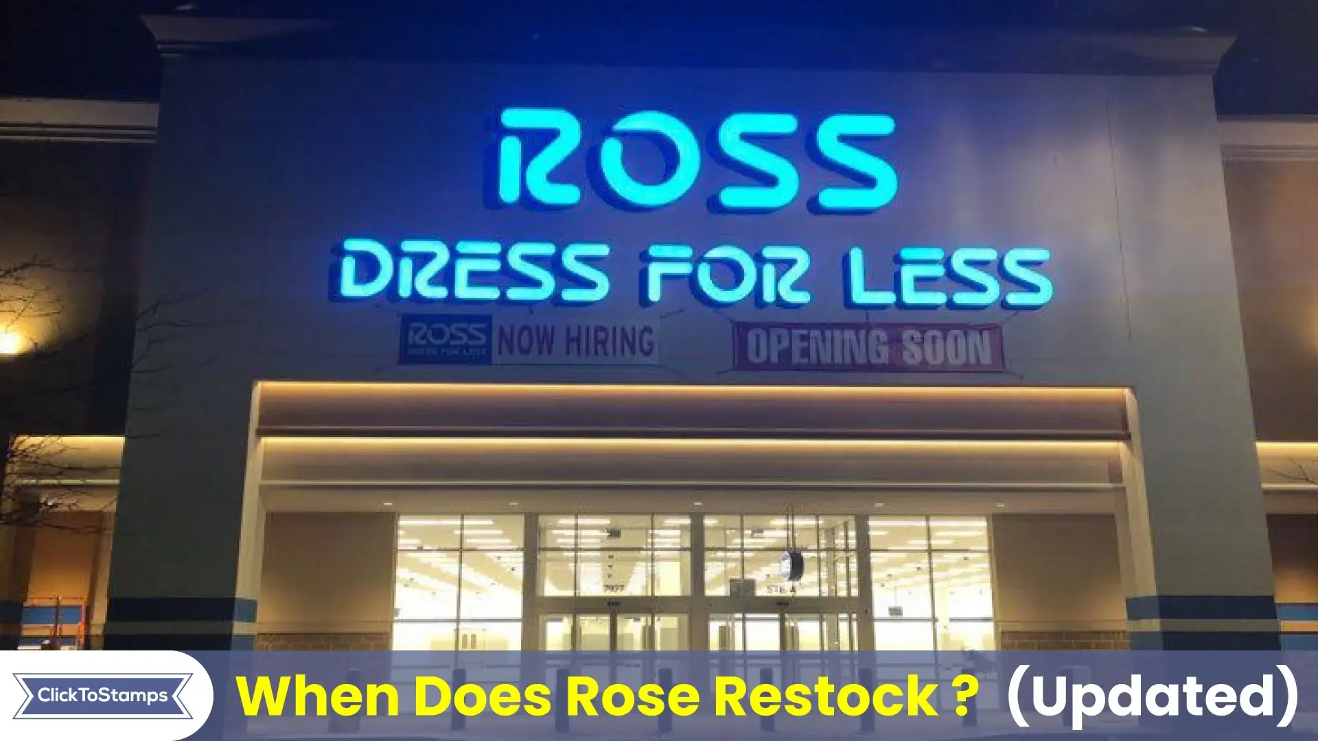 when does ross restock
